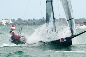 Zhik CST (AUS 1519 - Archie Massey/Harvey Hillary) - International 14 World Championships 2015 photo copyright Teri Dodds http://www.teridodds.com taken at  and featuring the  class