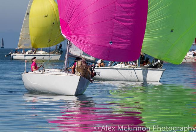 Apart from the brilliance in technicolour, look closely and you can see the breeze line and the port and starboard gybe configurations. - 2015 PPWCS ©  Alex McKinnon Photography http://www.alexmckinnonphotography.com