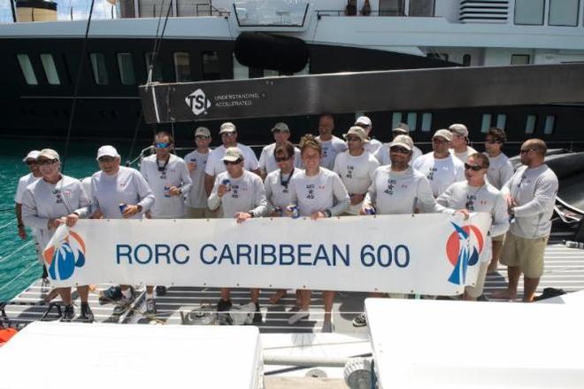 Team Bella Mente: Overall winner of the 2015 RORC Caribbean 600, Hap Fauth's JV72 - RORC Caribbean 600 2015 © RORC/Tim Wright/Photoaction.com