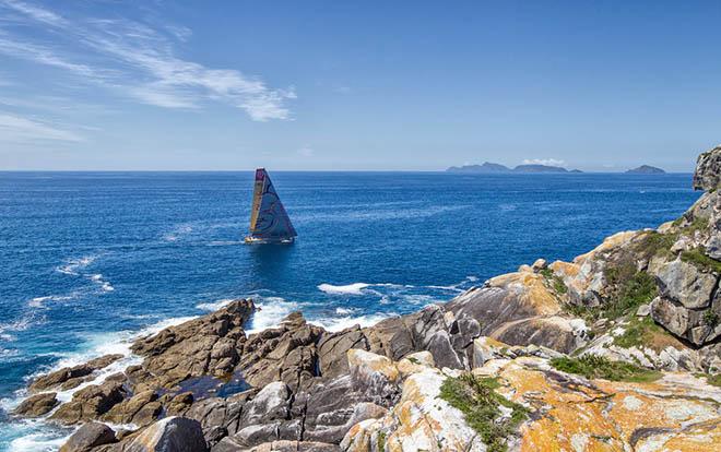 28 February,2015. First sighting of Abu Dhabi Ocean Racing during sunrise,100nm from the finish line. &copy;  Ainhoa Sanchez/Volvo Ocean Race