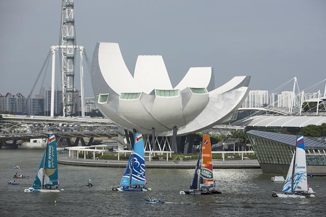 The Extreme Sailing Series 2015, Act 1, Singapore ESS Fleet  © Mark Lloyd http://www.lloyd-images.com