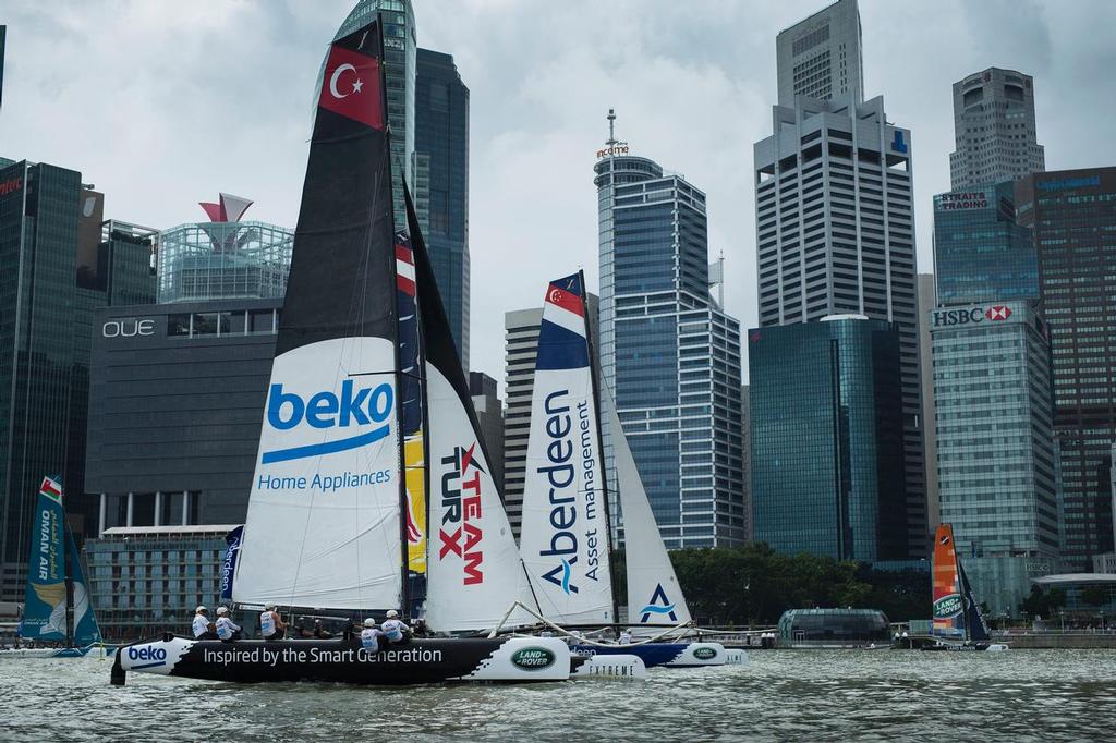The Extreme Sailing Series 2015, Act 1, Singapore  Team Turx  © Lloyd Images/Extreme Sailing Series