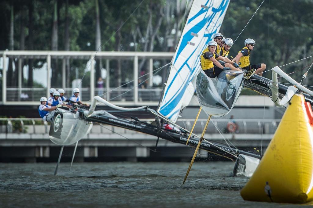 The Extreme Sailing Series 2015, Act 1, Singapore  SAP Crew  © Lloyd Images/Extreme Sailing Series