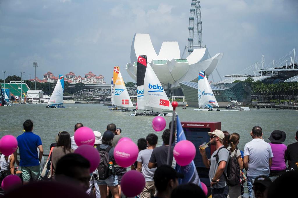 The Extreme Sailing Series 2015, Act 1, Singapore <br />
ESS Fleet<br />
 © Lloyd Images/Extreme Sailing Series