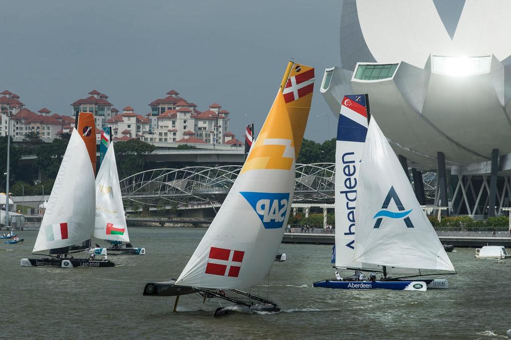 The Extreme Sailing Series 2015, Act 1, Singapore <br />
ESS Fleet<br />
 © Lloyd Images/Extreme Sailing Series
