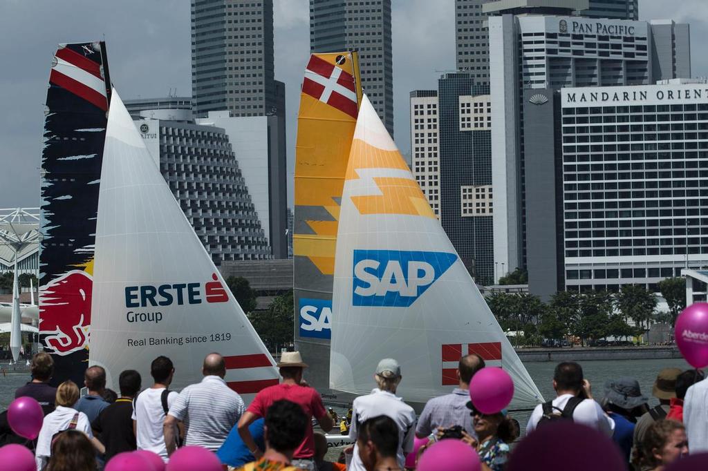 The Extreme Sailing Series 2015, Act 1, Singapore. ESS Fleet around the Marina<br />
 © Lloyd Images/Extreme Sailing Series