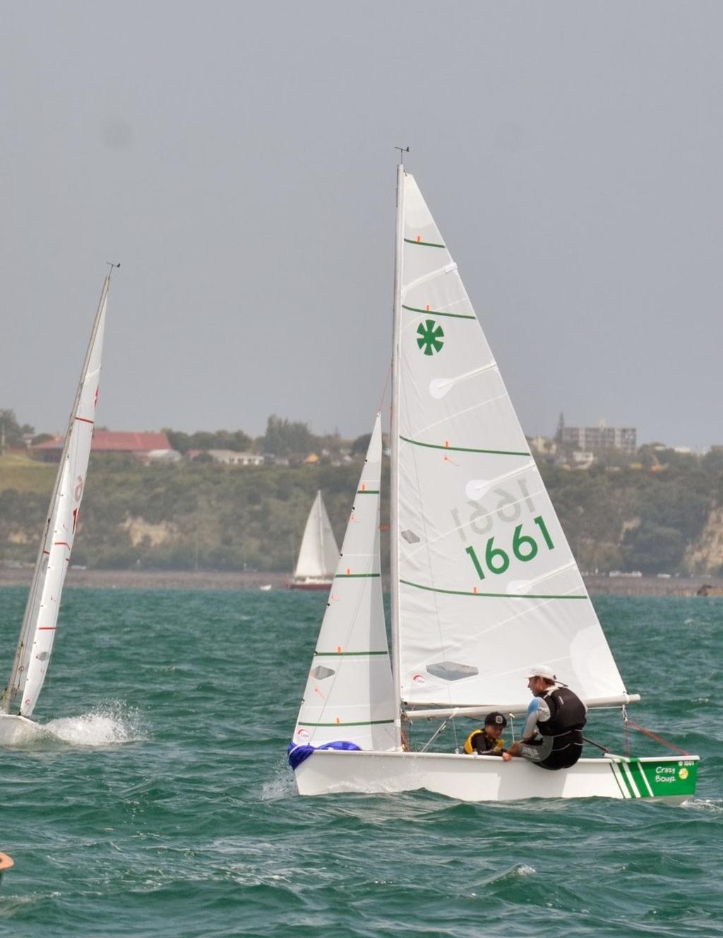 Nick and Flinn Olson, sailing #1661 ``Crazy Bouyz`` with 3 seconds , two thirds and thwo fourth placings came third overall photo copyright Nigel Price taken at  and featuring the  class