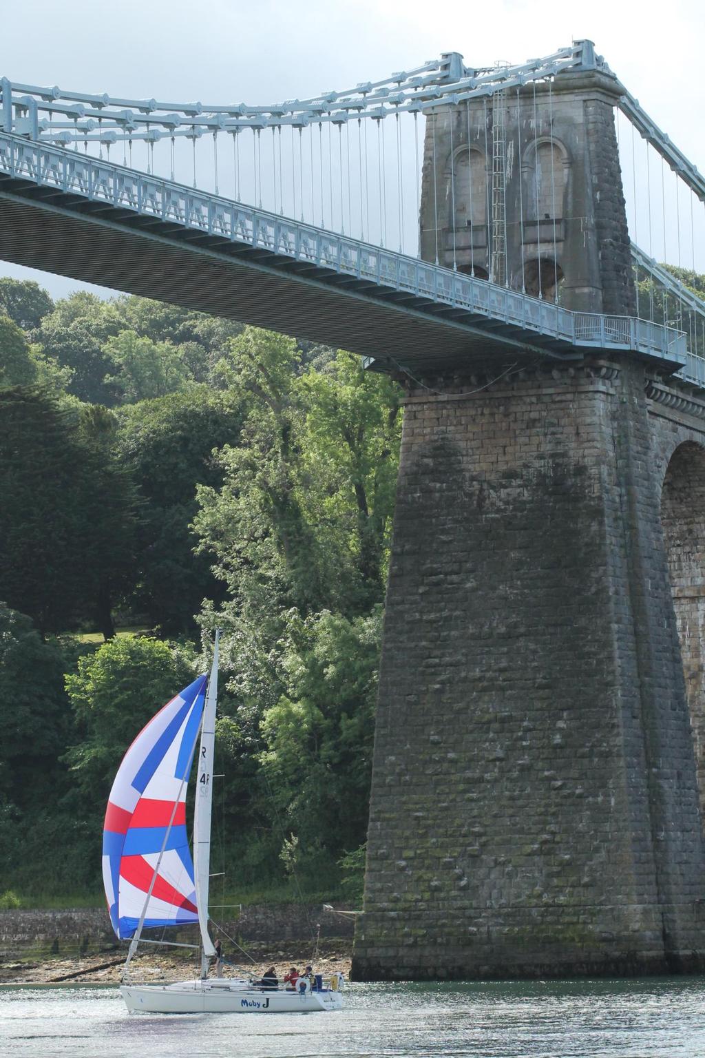 Passing under the Menai Bridge - Three Peaks Yacht Race © Rob Howard