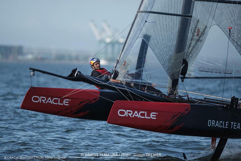ORACLE TEAM USA, San Francisco Bay, Practice Sailing, Flying Phantom One Design, Joe Newton, - photo © Oracle Team USA media