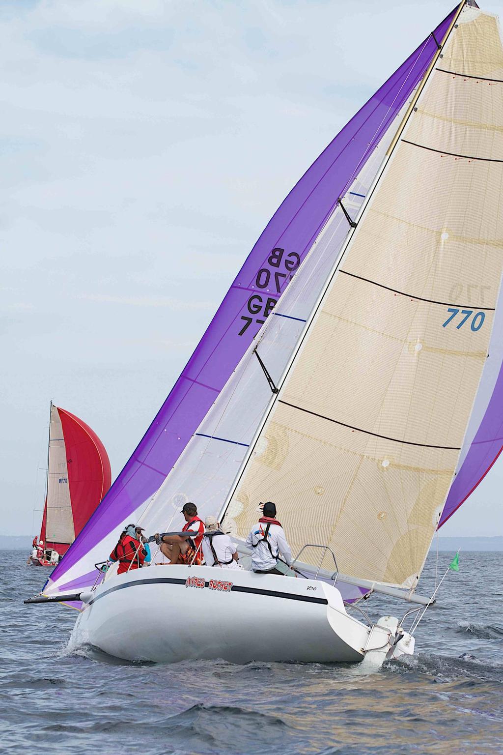 John Ayers had Ayres Rocket wound up well to finish second in div 3 photo copyright Bernie Kaaks taken at  and featuring the  class