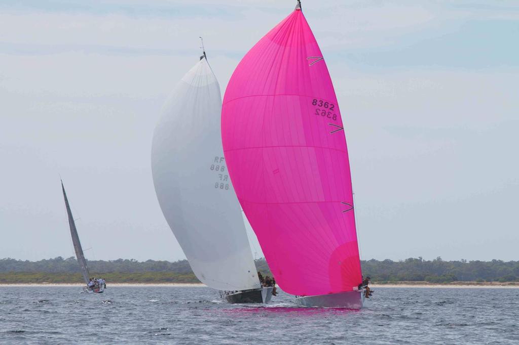Dirty Deeds savours the moment, beating sister ship Black Betty today. photo copyright Bernie Kaaks taken at  and featuring the  class