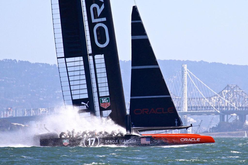 A very good pair of eyes off the boat will be able to identify performances that the crew will miss - Oracle Team USA photo copyright Richard Gladwell www.photosport.co.nz taken at  and featuring the  class