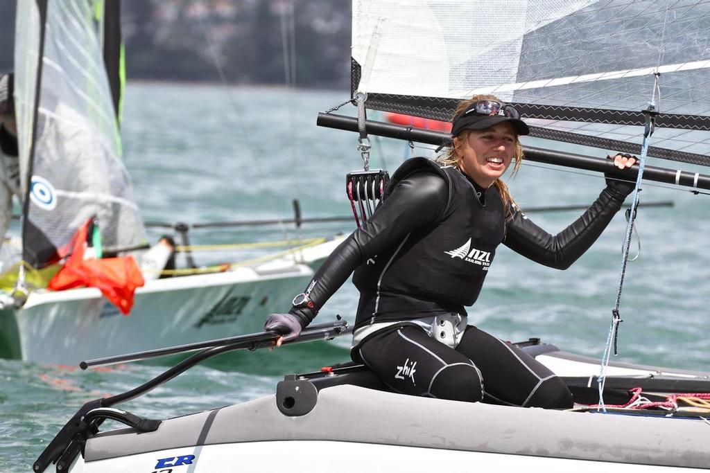 Gemma Jones - Nacra 17 - Oceanbridge Sail Auckland - Day 2 photo copyright Richard Gladwell www.photosport.co.nz taken at  and featuring the  class