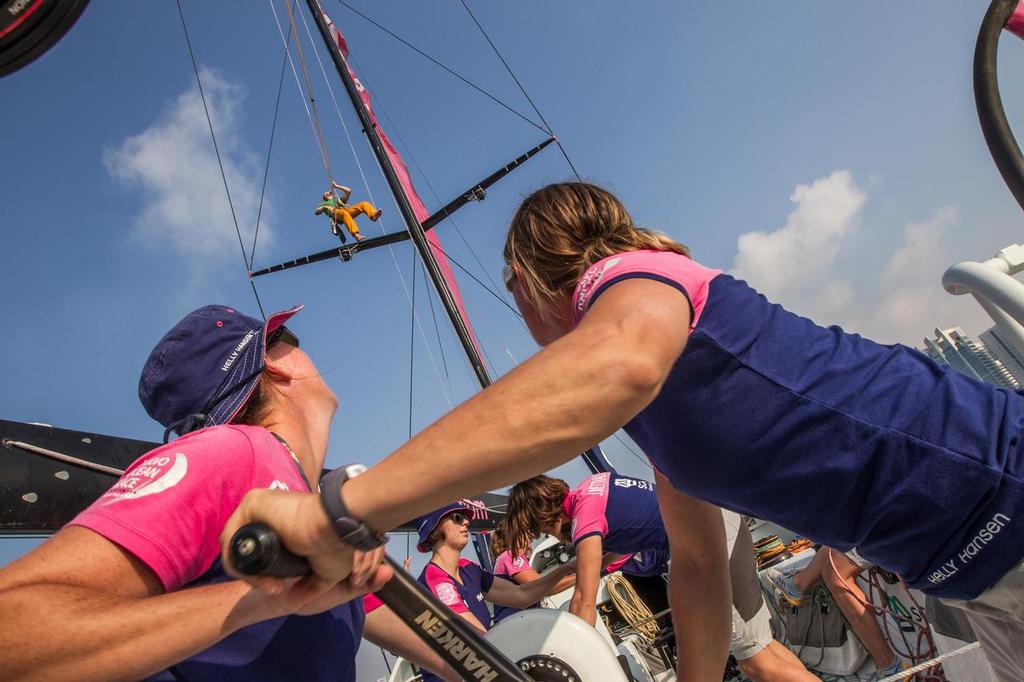 Redbull Walk the Line  - Volvo Ocean Race, Abu Dhabi. ©  Ainhoa Sanchez/Volvo Ocean Race