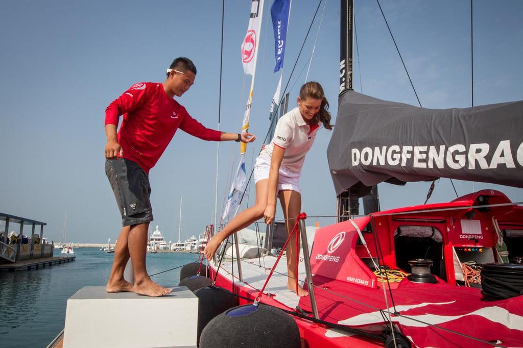 Rolene Strauss Miss World 2014, VIP guest with Dongfeng Race Team. ©  Ainhoa Sanchez/Volvo Ocean Race