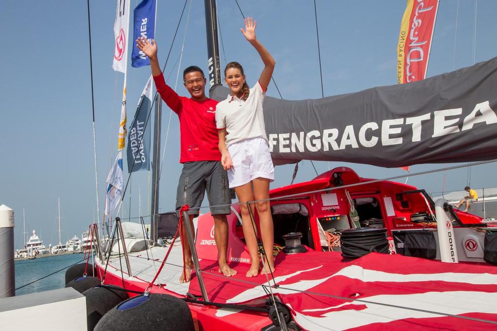 February 05, 2015. Rolene Strauss Miss World 2014, VIP guest with Dongfeng Race Team. photo copyright  Ainhoa Sanchez/Volvo Ocean Race taken at  and featuring the  class