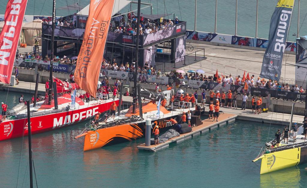 February 7, 2015. Team Vestas Wind In-Port Race Sanya;<br />
The fleet © Volvo Ocean Race http://www.volvooceanrace.com