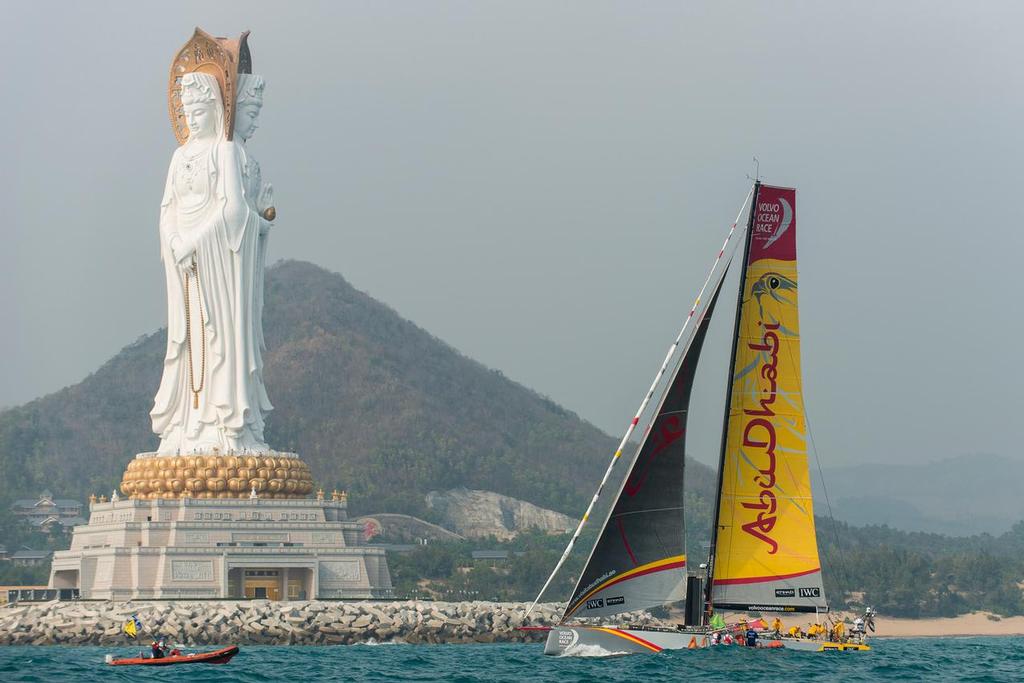 February 8, 2015. Leg 4 Start; Abu Dhabi Ocean racing © Victor Fraile/Volvo Ocean Race http://www.volcooceanrace.com