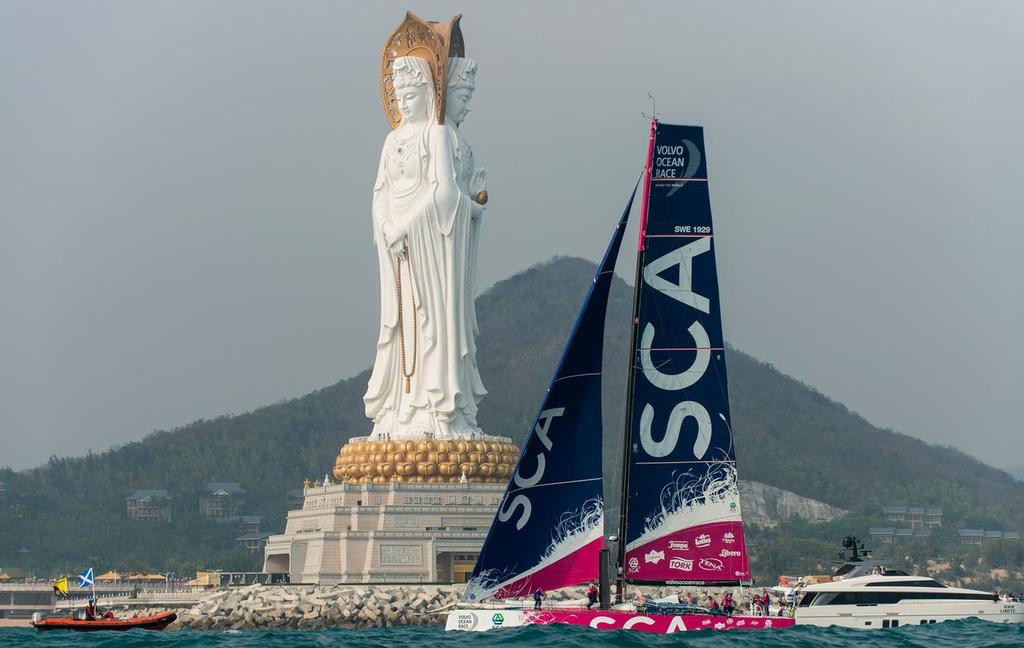 February 8, 2015. Leg 4 Start; Team SCA © Victor Fraile/Volvo Ocean Race http://www.volcooceanrace.com