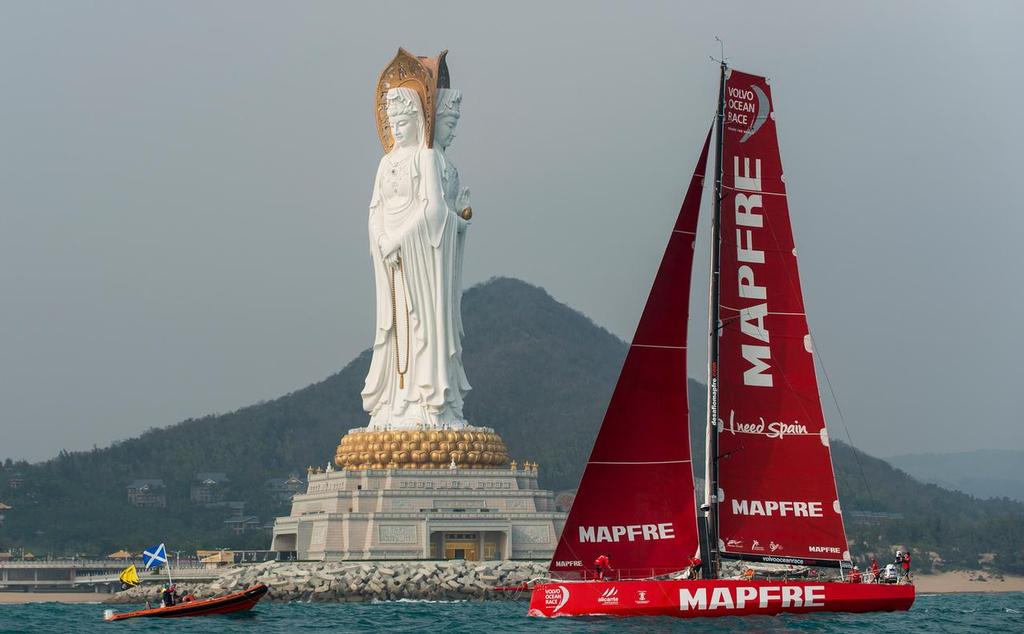 February 8, 2015. Leg 4 Start; Mapfre © Victor Fraile/Volvo Ocean Race http://www.volcooceanrace.com