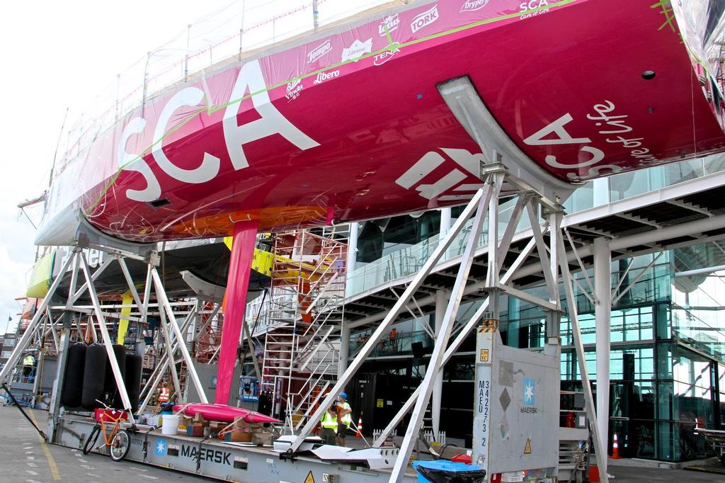 Team SCA - looks like new, despite having sailed 60,000nm already - Volvo Ocean Race Support Teams - March 3, 2015 photo copyright Richard Gladwell www.photosport.co.nz taken at  and featuring the  class
