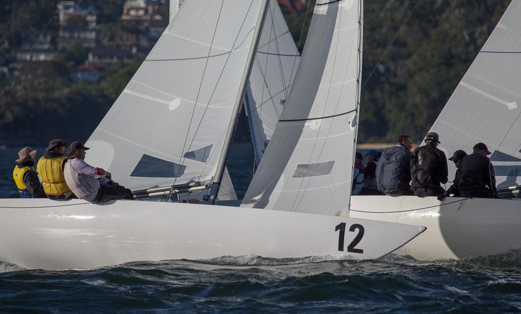 Hiking uphill with Yandoo XX (12). - 2015 Etchells NSW State Championship © Kylie Wilson Positive Image - copyright http://www.positiveimage.com.au/etchells
