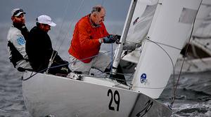 In the dark, gloomy and breezy conditions, Magpie won last year at Gosford. - 2015 Etchells NSW State Championship photo copyright  John Curnow taken at  and featuring the  class