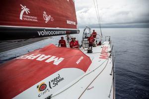 MAPFRE - Going through big heavy clouds - Volvo Ocean Race 2014-15 photo copyright Francisco Vignale/Mapfre/Volvo Ocean Race taken at  and featuring the  class