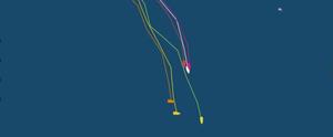 Positions at 19 February 0700 UTC - Volvo Ocean Race 2014-15 photo copyright Volvo Ocean Race http://www.volvooceanrace.com taken at  and featuring the  class