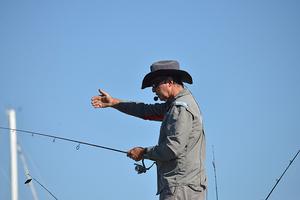 Seasoned fisherman Michael Cook says even experienced anglers will appreciate the chance to see fish react to lure-twitching techniques and actions inside the transparent mobile fish tank photo copyright Emma Milne taken at  and featuring the  class