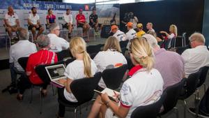 Skippers Press conference after Leg 4 of the Volvo Ocean Race from Sanya to Auckland. - Volvo Ocean Race 2014-15 photo copyright  Ainhoa Sanchez/Volvo Ocean Race taken at  and featuring the  class