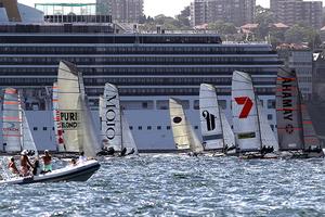 Yamaha leads the fleet shortly after the start photo copyright Frank Quealey taken at  and featuring the  class