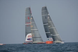 USA 87 vs Luna Rossa Act 10 photo copyright BMW Oracle Racing Photo Gilles Martin-Raget http://www.bmworacleracing.com taken at  and featuring the  class
