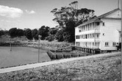 The clubhouse dates back to the 1920’s when it was transported to the current site on a barge. © Janet Watkins