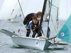 49er Jake Bartrom 02 photo copyright Jeff Crow/ Sport the Library http://www.sportlibrary.com.au taken at  and featuring the  class