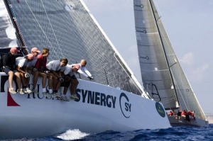 SYNERGY, Russian TP52 
Malta, 17 10 2006 Rolex Middle Sea Race 2006 Sinergy & Brave photo copyright  Rolex / Carlo Borlenghi http://www.carloborlenghi.net taken at  and featuring the  class