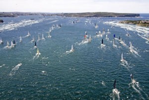 Start of the 2006 Rolex Sydney Hobart Race photo copyright  Rolex/Daniel Forster http://www.regattanews.com taken at  and featuring the  class