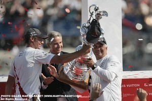 32nd America&rsquo;s Cup - Final Match - Day 8 - Alinghi vs Emirates Team New Zealand photo copyright Gilles Martin-Raget http://www.martin-raget.com/ taken at  and featuring the  class