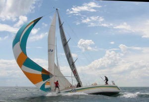 Renegade, pre-start with a little spinnaker halyard yet to grind - Adelaide to Port Lincoln 2006 photo copyright Paparazzi.com.au Paparazzi.com.au taken at  and featuring the  class