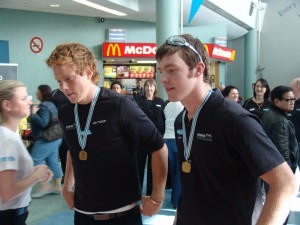 David Eade and Josiah Lester describe their win in the Junior Mens Eight photo copyright Rowing-World taken at  and featuring the  class