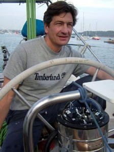 Adrian Flanagan at the wheel photo copyright Alpha Global Expedition taken at  and featuring the  class