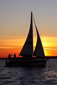 Sailing into the sunset - setting the scene © SW