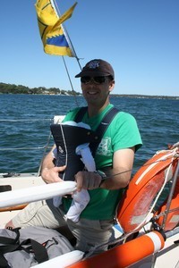 Taking junior sailing to the extreme: Max with proud Dad Rod Smith onboard Torquil - 2007 Heaven Can Wait 24 hour yacht race © Helen Hopcroft