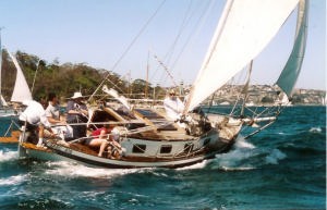 Pagan, a gaff-rigged cutter which was sailed across the Pacific from Canada before World War II, is one of the entries in the Sydney Amateur Sailing Club's National Gaffers Day next Saturday, 29 April.  The yacht is now owned by SASC member James Dean. photo copyright  Andrea Francolini Photography http://www.afrancolini.com/ taken at  and featuring the  class