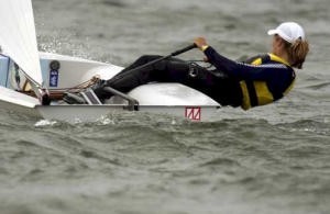 AST Member Sara Blanck in action in the Olympic Womens Singlehander photo copyright Yachting Australia http://yachting.org.au/ taken at  and featuring the  class
