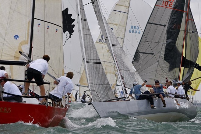 Day 1 of the 2009 Coutts Quarter Ton Cup being sailed at Cowes, Isle of Wight © Paul Wyeth / www.pwpictures.com http://www.pwpictures.com