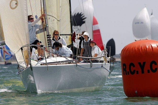 Espada, Louise Morton on Day 1 of the 2009 Coutts Quarter Ton Cup being sailed at Cowes, Isle of Wight © Paul Wyeth / www.pwpictures.com http://www.pwpictures.com