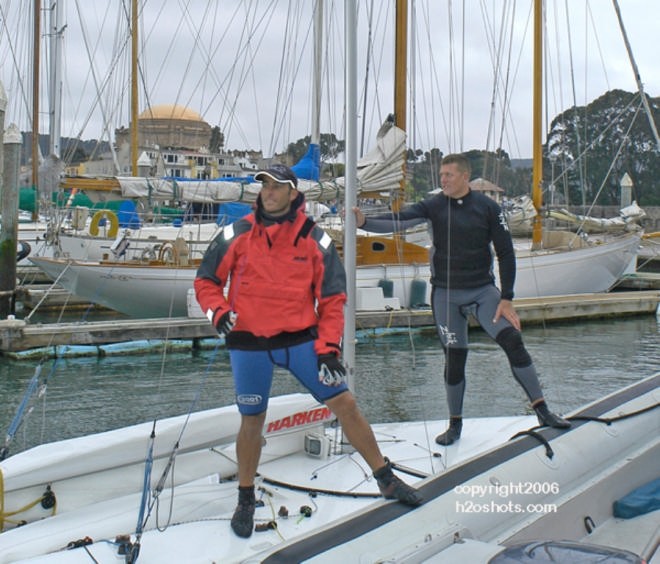 Hamish and Carl dock at the end of the regatta © Erik Simonson/ h2oshots.com