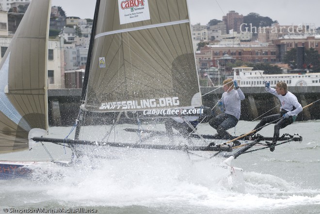 Racing in the 2009 Pier39 Regatta, San Francisco © Erik Simonson/MarineMediaAlliance.com http://marinemediaalliance.com/gallery/