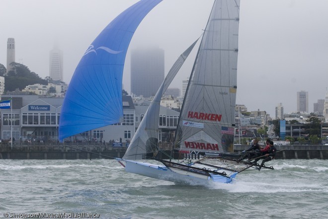 Racing in the 2009 Pier39 Regatta, San Francisco © Erik Simonson/MarineMediaAlliance.com http://marinemediaalliance.com/gallery/